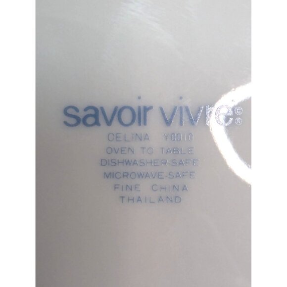 Savoir Vivre Celina Y0010 Fine China 6" Polygon Saucer Replacement Set of 4 - Picture 9 of 9